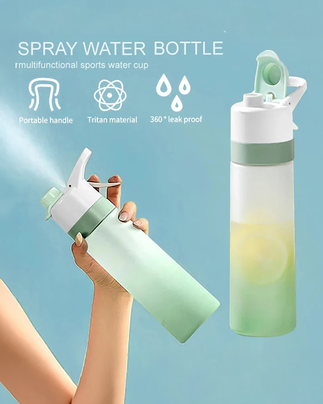 Spray Water Bottle for Girls Outdoor Sport Fitness Water Cup Large Capacity Spray Bottle Drinkware Travel Bottles Kitchen Gadgets